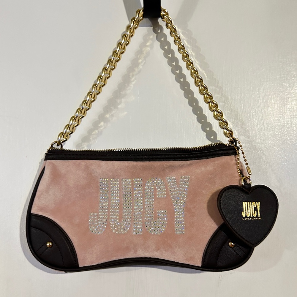 Juicy Couture Pink and Brown Shoulder Bag